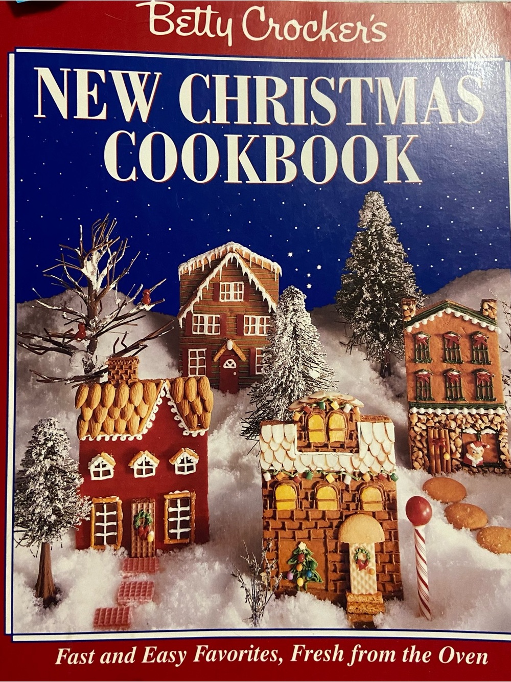 Betty Crocker Crocker’s Red New Christmas Cookbook gingerbread house cover
